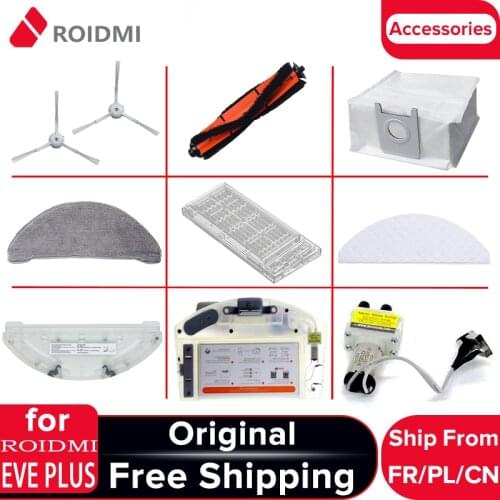 Original Xiaomi Roidmi Eve Plus main brush cover assembly electric control dust collecting water tank mopping module accessories