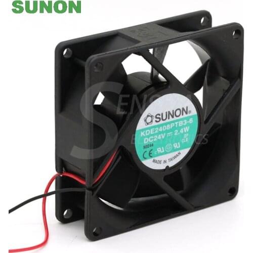 For Sunon KDE2408PTB3-6 80mm 8cm DC 24V 2.4W 80x80x25mm server inverter axial cooling fans