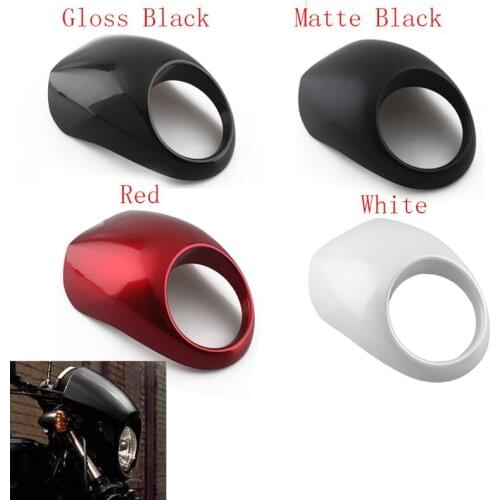 Motorcycle Front Cowl Fork Headlight Fairing Mask+Hardware Fly Screen Racer Visor for For Harley Sportster Dyna FX XL 883 1200