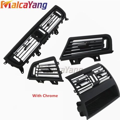 LHD Front Row Wind Left/Center/Right/Rear Air Conditioning Vent Grill Outlet Panel With Chrome Plate For BMW 5 Series F10 F18