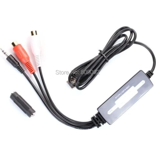 EzCAP 3.5mm RCA to USB 2.0 Audio Capture Converter Adapter for CD MP3 DVD Video Cassette Tapes to MP3 Converter Adapter