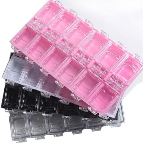 12 Nail Art Storage Flip Empty Box Plastic Case For Acrylic Gems Rhinestone Tool