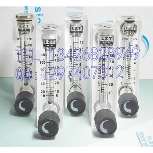 LZT-6T adjustable panel type gas flowmeter 1-10LPM 2-20SCFH flowmeter air