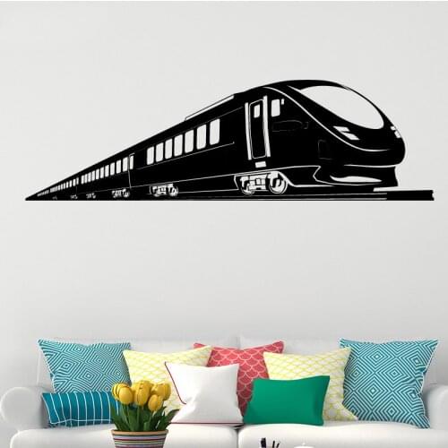 AiyoAiyo Modern Train Personalized Wall Sticker Wallpapers Decal Graphic for Boys Rooms Removeable Vinyl Wall Sticker Home Decor
