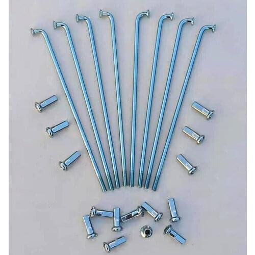 Electric bicycle motorcycle Lithium tram spokes 12G Diameter 2.5mm Length 56-240mm spokes #45 Steel + nipples 36pcs/lot