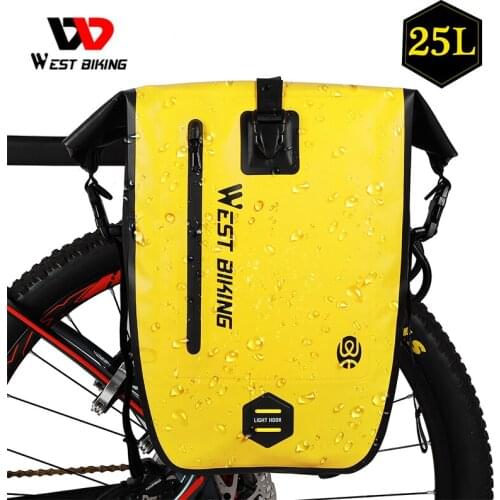 Waterproof Bike Bag 27L MTB Road Cycling Rear Rack Seat Trunk Cycling Luggage Pannier Shoulder Bag Bicycle Accessories