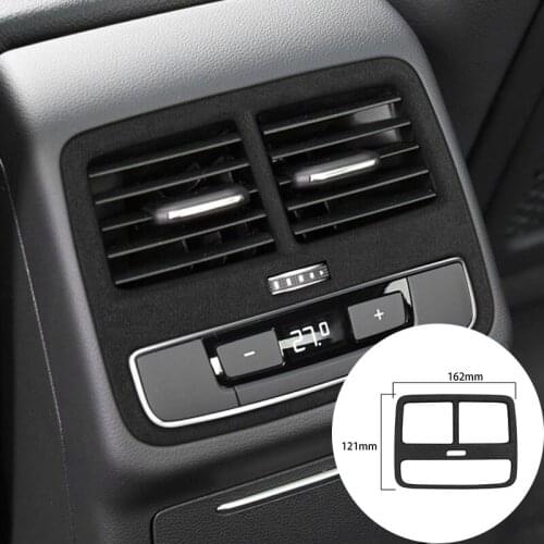 For Audi A4L 2017+ Alcantara Suede Wrap Car Armrest Box Back Air Outlet Vent Panel Strip Cover Trim Sticker Internal Accessories