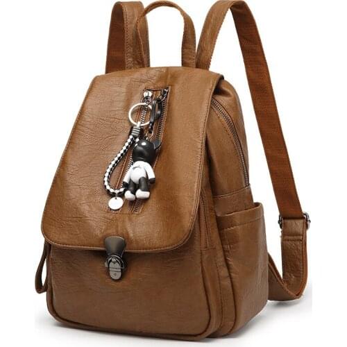 Women Travel Shoulder Leather Backpack Vintage Backpack Women Girl School Bag Back Pack Satchel Female Ladies Girl Purse C1322