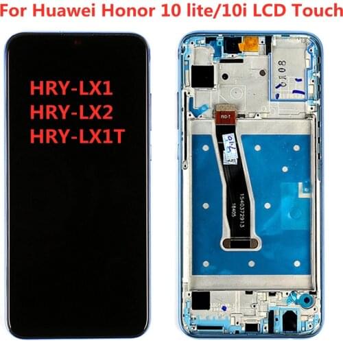 Test Lcd For Huawei Honor 10 Lite Display Touch Screen wite Frame Wholesale Screen Display For honor 10i Lcd HRY-LX1 HRY-LX2