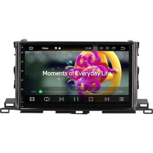 10.1'' Android Octa Core 4GB RAM IPS Screen Car Multimedia Player with Bluetooth For Toyota Highlander Xu50 Series 2014- Wifi