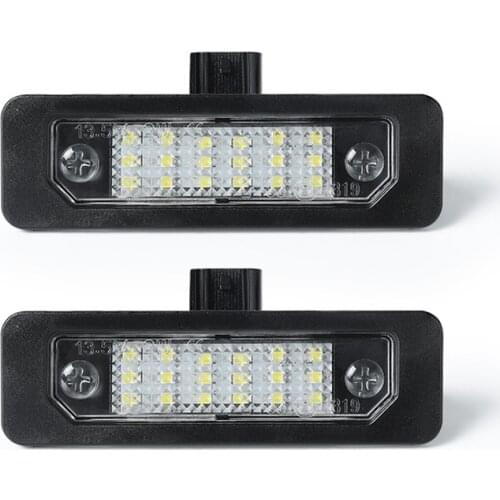 2Pcs LED Number License Plate Light For Ford Mustang Focus Taurus Flex Fusion Mercury Sable Milan Bright White Canbus Error Free