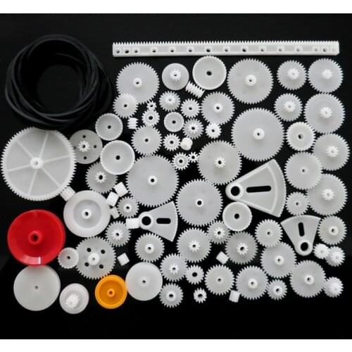 81PCS Gear Pack Set Gearbox Plastic Motor Gear Pack for Robot Accessories Making DIY