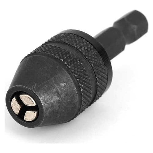 Drill Chuck Adapter 1/4in Keyless Drill Bit Chuck Hex Shank Adapter Converter Quick Change 0.3-3mm SG