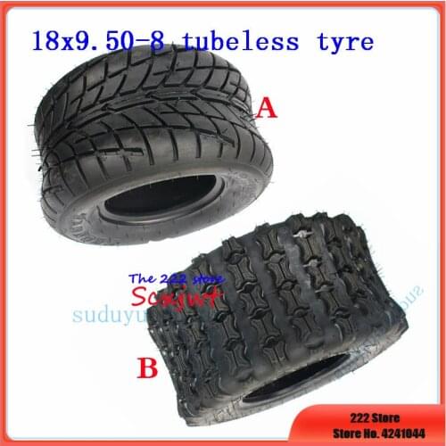 ATV 8-Inch Vacuum High Wear-Resistant Tires 18X9.50-8 Road Tires 18x9.5-8 240/55-8 Lawn Mower Garden Tractor Turf Tyres 4ply