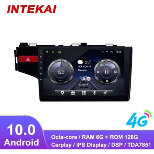 9"Android 10.0 Car Radio GPS Navigation autoradio multimedia player for honda Fit LHD 2014 2017 head unit stereo