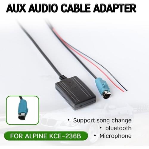 Bluetooth Aux Receiver Cable Adapter for For Alpine CD Host KCE-236B 9870/9872 Hands-free Hifi aux module