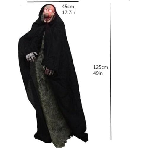 Big Standing Ghost Halloween Decoration Ghost Skull Skeleton Body Scary Haunted House Tricky Prop Halloween Ghost Ornaments