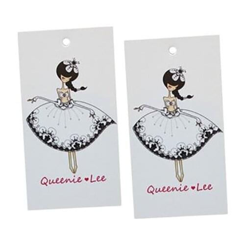 OEM Paper Tag, Customized OEM Rectangle Garment Hang Tags Jewelry Tag DIY Printed hangtag, Swing tags VK243