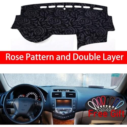 Rose Pattern For Honda Accord 2004 2005 2006 2007 Dashboard Cover Car Stickers Car Decoration Car Accessories Interior Decals