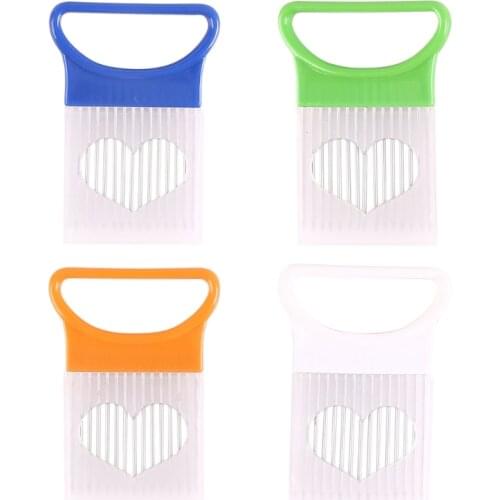 Stainless Steel Onion Holder for Slicing Vegetable Potato Cutter Slicer Onion Cutting Tool Multipurpose Slicing Fruit Shredder