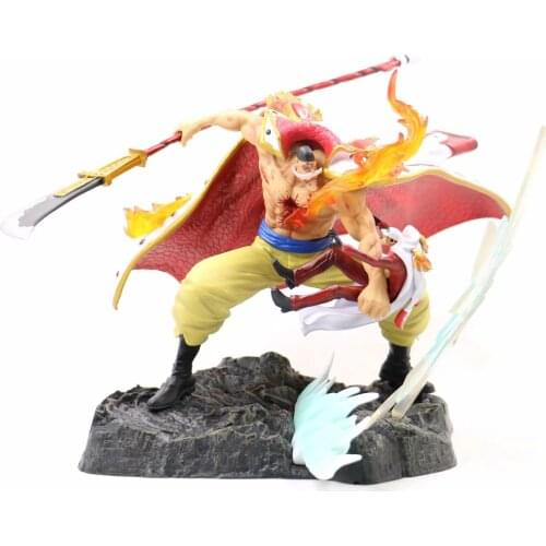 22 CM Japanese anime figure Manga ONE PIECE Statue Edward Newgate VS Sakazuki The Battle Over The Dome GK Resin Action Figure