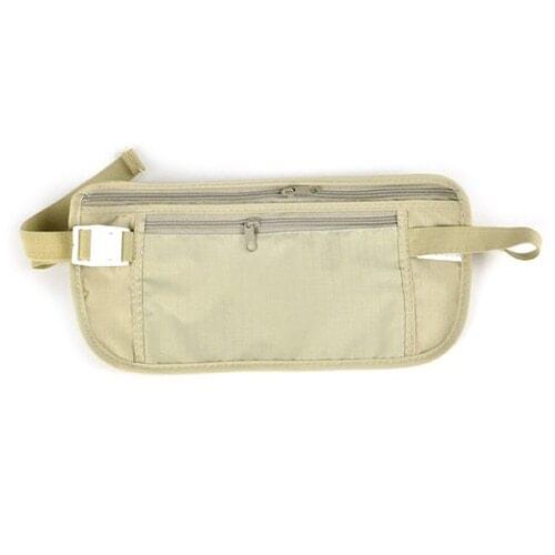 Women Canvas Fanny Pack Traveling Storage Zipper Waist Bag Pouch Money Waist Belt Bag Slim Secret Security Bum Fanny Pack