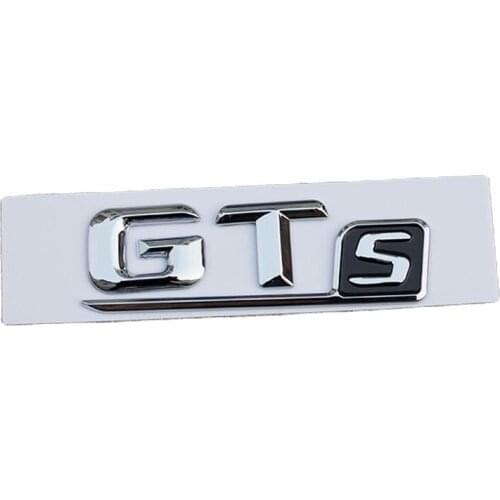 Chrome " GTs " Letters Car Trunk Badge Emblem Decal Sticker for Mercedes-Benz AMG GT Sport