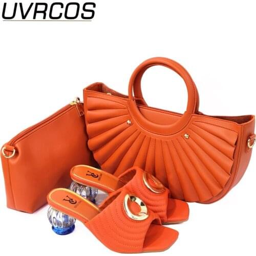 New Fashion Shoes and Bag Set Decorated with Rhinestone Italian Shoe and Bag Set for Party In Women 2021 Fashion Women Plus Size