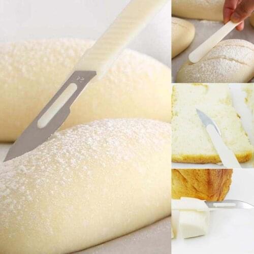New Bread Bakers Blade Slashing Tool Dough Cutter Dough Making Cutter Accessor Curved Knife With Leather Protective