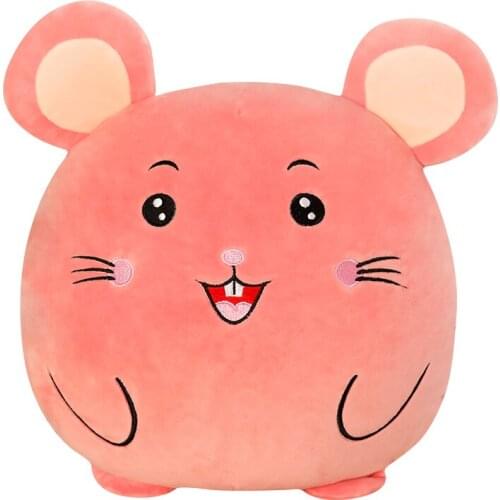 Cute Animal Plush Dude Cartoon Mouse Warm Hand Cover Pillow