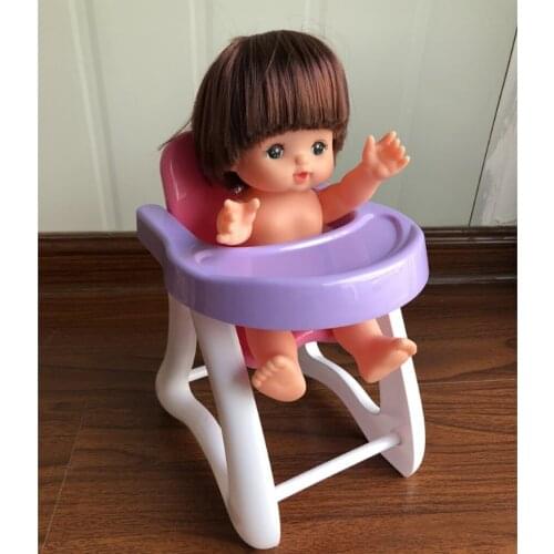 Simulation Baby High Chair ABS Furniture Toy for Mellchan Baby Doll for 8-12inch Reborn Doll Accessory