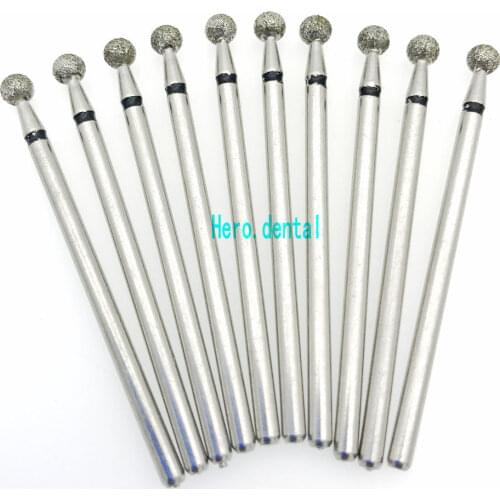 10 Pcs 2.35mm Shank Diamond Grinding Bur Drill Bits Sets For Dental Grinding Needle Shape SD35 Dental Polishing Burs