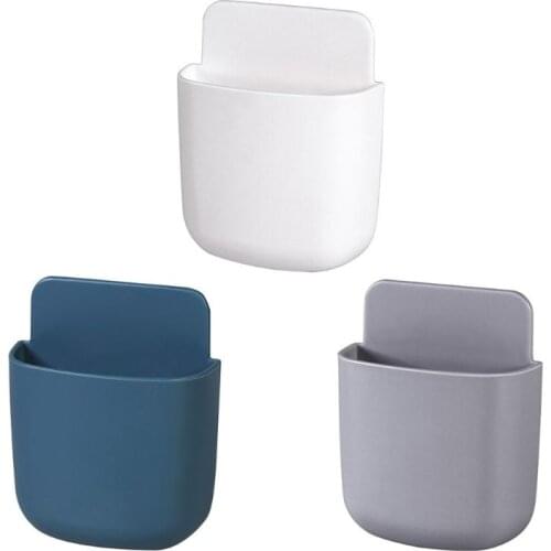 Wall Mounted Organizer Storage Box Remote Control Air Conditioner Storage Case Mobile Phone Plug Holder Stand Rack estanteria