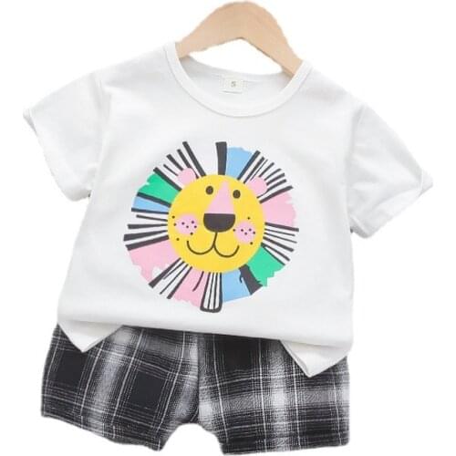 New Summer Baby Girl Clothes Suit Children Boys Cartoon T-Shirt Shorts 2Pcs/Sets Toddler Casual Costume Fashion Kids Tracksuits