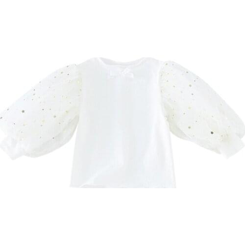 Baby Girl Clothes Kids Princess T-Shirts Infant Tops Cotton Puff Autumn Long Sleeve Shirt Blouse Lovely Princess 0-2 Years Old