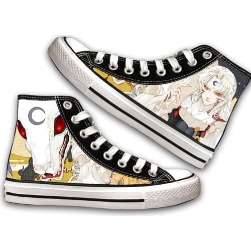 Anime Inuyasha Print Canvas Shoes Unisex Casual Summer Cartoon Sneakers for Students Men Women 2020 New Style