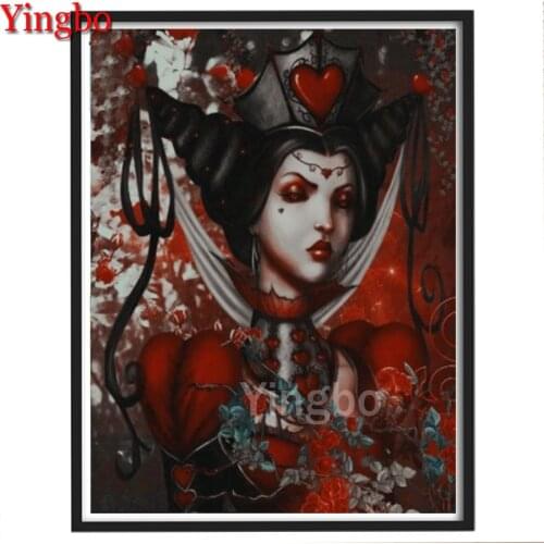 Full Square Diamond Mosaic 5D Diamond Painting Cartoon Witch Queen Pictures Of Rhinestones Diamond Embroidery Wall Decoration