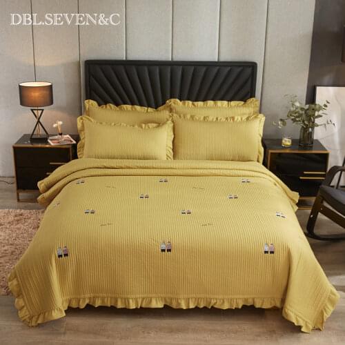 Embroidered Bedspread on the bed linen cotton Linens Antibacterial bed cover Coverlet quilted blanket Bedspreads for bed Plaid