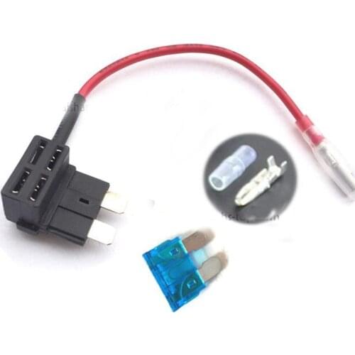 Add A Circuit Fuse Tap Piggy Back Standard Blade Fuse Holder ATO ATC 12v 24v with 5A,10A,15A,20A.25A Fuse as a gift