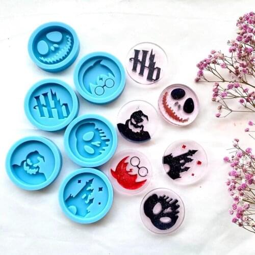 Happy Halloween Them Chocolate Candy Silicone Mold Cake Decoration Tools Phone Grip Silicone Epoxy Resin Molds