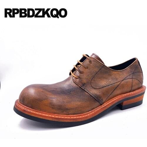 Italian Dress Italy Wedding Brand European Lace Up Prom Brown Chic Men Oxfords Shoes Handmade Genuine Leather Casual Spring