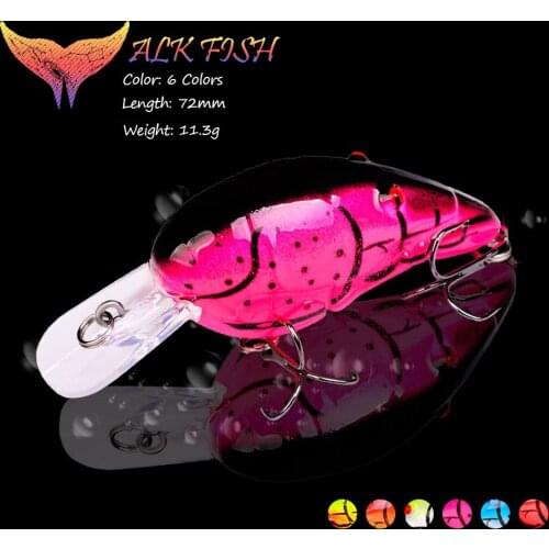 WALK FISH 1PCS 72mm/11.3g Crankbait Fishing Lure Crank Minnow Floating Artificial Bait Wobbler Hard Bait Sea Fishing Tackle