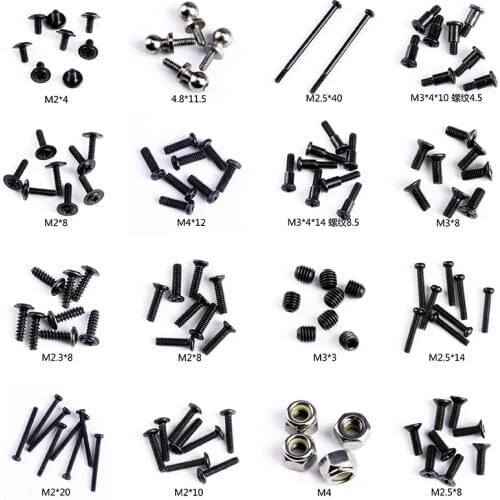 Wltoys 12428 RC Car Spare parts Screws Pan Head Screws Flat Head Screws Half tooth screw M2 M2.3 M2.5 M3 M4 for RC Car
