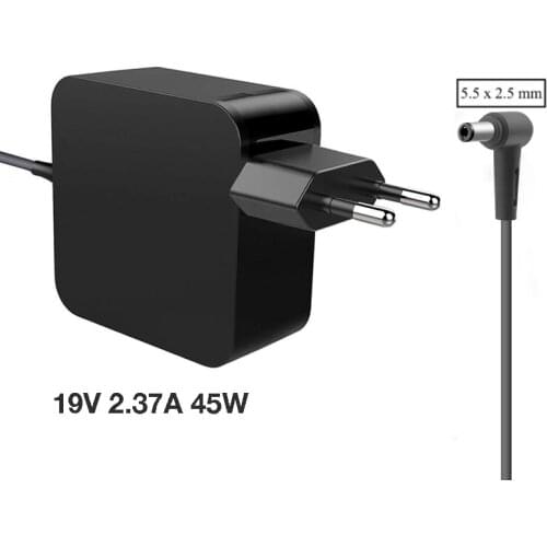 EU US 19V 2.37A 45W 5.5*2.5mm AC Laptop Charger Power Adapter For ASUS A52F X450 X450L X550V X501LA X550C X551CA X555 ADP-45BW