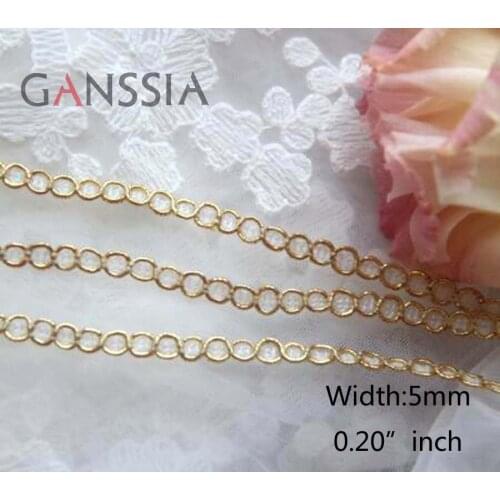1yard Width:5mm Special Weaving Belt Gold Eight-characterBbelt Embroidered Lace for Scarpbooking.(ss-888)