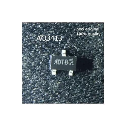 10PCS AO3413 AO3413 Brand new and original chip IC ADTB SOT23-3