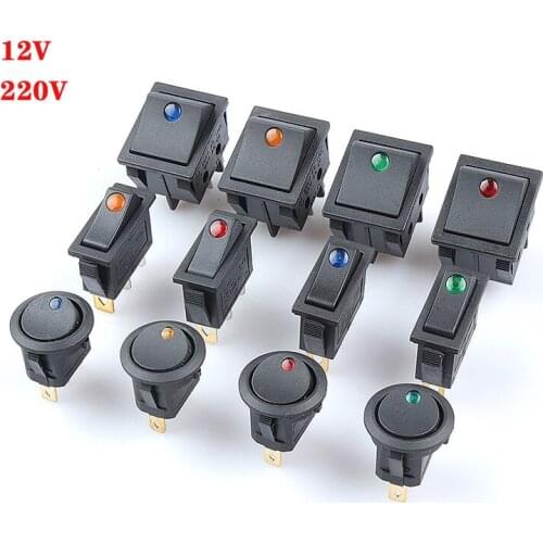 5 pieces/10 pieces/group on/off 12v circular rocker point water proof toggle switch led light light switch