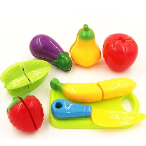 8Pcs/Lot Children Vegetable Fruit Kitchen Toys Kids Pretend Playing Cutting Toy Baby Safety Learning Educational Plastic Toys