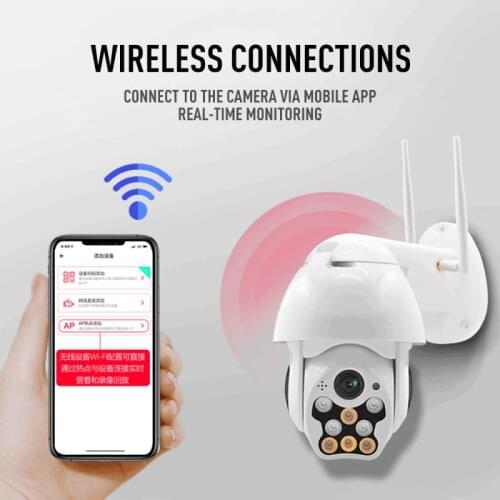 Wireless Wifi IP Camera 1080P PTZ Outdoor Speed Dome Security Camera Pan Tilt 4X Digital Zoom Network CCTV Surveillance