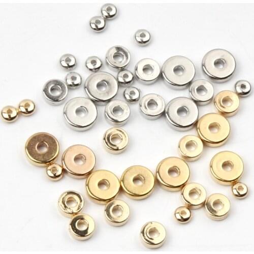 200-400pcs/lot Gold Rhodium CCB Plastic Charm Bracelet Beads Loose Spacer Beads For Jewelry Making Findings DIY Accessories